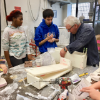 students plaster casting, a part of 3D foundations